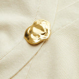 Tek Altın Tokalı Triko Hırka