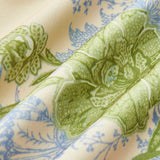 Desenli Uzun Kollu V Yaka Maxi Elbise