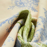 Desenli Uzun Kollu V Yaka Maxi Elbise