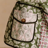 Çiçek Desenli Yeşil Kumaş Ceket