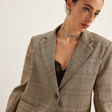 Şık Çizgili Blazer Ceket