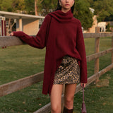 Eşleşen Eşarplı Düz Vardiyalı Kazak