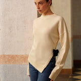 Fiyonk Dekora Yüksek Streç Yırtmaçlı Kazak