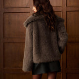 Kürk Detaylı Kısa Kaban