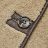 Bej Peluş Oversize Kaban