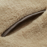 Bej Peluş Oversize Kaban