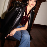 Kadife Kesimli Halter Bluz