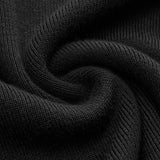 Siyah-Beyaz Kontrast Uzun Kollu Kazak