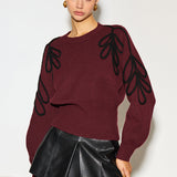 Jakarlı Kınalı Bel Örgü Üst