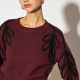 Jakarlı Kınalı Bel Örgü Üst