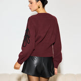 Jakarlı Kınalı Bel Örgü Üst