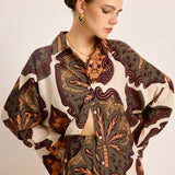 Şık Baskılı Gömlek ve Şort Takımı