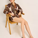 Şık Baskılı Gömlek ve Şort Takımı