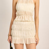 Monica Bağcıklı Mini Etek Üst Set