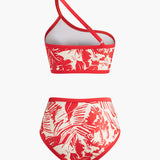 Tropikal Cennet Tek Omuzlu Bikini Takımı