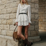 Şirin Dantel Kenarlı Katmanlı Etek