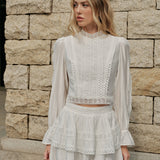 Şirin Dantel Kenarlı Katmanlı Etek