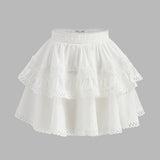 Şirin Dantel Kenarlı Katmanlı Etek