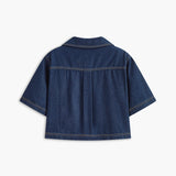 Şık Denim Kısa Takım Cep Detayı