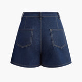 Şık Denim Kısa Takım Cep Detayı