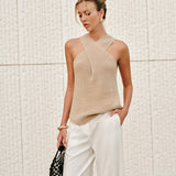 Halter Çapraz Yaka Bluz