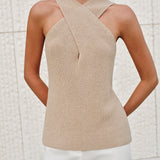 Halter Çapraz Yaka Bluz