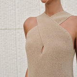 Halter Çapraz Yaka Bluz