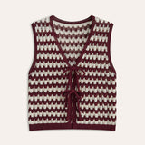 Şık Kontrast Papyon Örgü Bluz