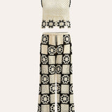 Çiçek Desenli Üst ve Pantolon Takımı