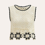 Kroşe Çiçekli Üst ve Pantolon Takımı