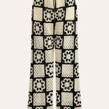 Kroşe Çiçekli Üst ve Pantolon Takımı