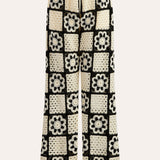 Çiçek Desenli Üst ve Pantolon Takımı