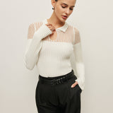 Şık Ribanalı Anahtar Dekolteli Bluz