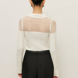 Şık Ribanalı Anahtar Dekolteli Bluz