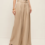 Şık Yüksek Bel Pantolon, Şık Cepler ve Kemer ile