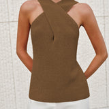 Halter Çapraz Yaka Bluz