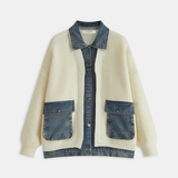 Denim Detaylı 2’si 1 Arada Triko Hırka