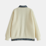 Denim Detaylı 2’si 1 Arada Triko Hırka