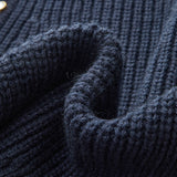 Zımba Süslemeli Yakalı Yün Karışımlı V Yaka Triko