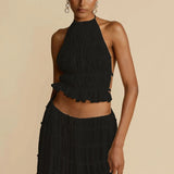 Monica Bağcıklı Etek Üst Set