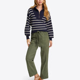 Çizgili Fermuarlı Triko