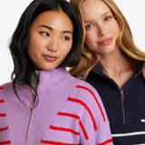 Çizgili Fermuarlı Triko