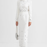 Elmas Süslemeli Maksi Etekli Set