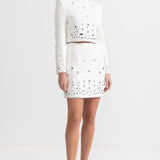 Elmas Süslemeli Mini Etekli Co-Ord