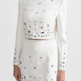 Elmas Süslemeli Mini Etekli Co-Ord