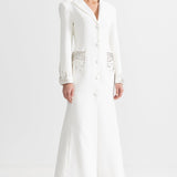 Beyaz Uzun Silüet Elbise