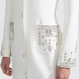 Beyaz Uzun Silüet Elbise