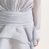 Belden Bağlamalı Düğmeli Gömlek