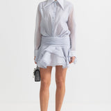 Belden Bağlamalı Düğmeli Gömlek