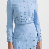 Elmas Süslemeli Mini Etekli Set